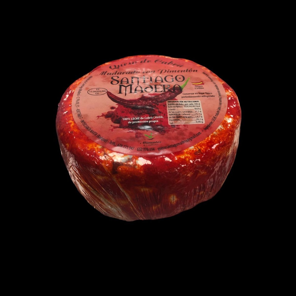 Queso Artesano de Cabra Al Pimentón Queso Artesano de Cabra Al Pimentón